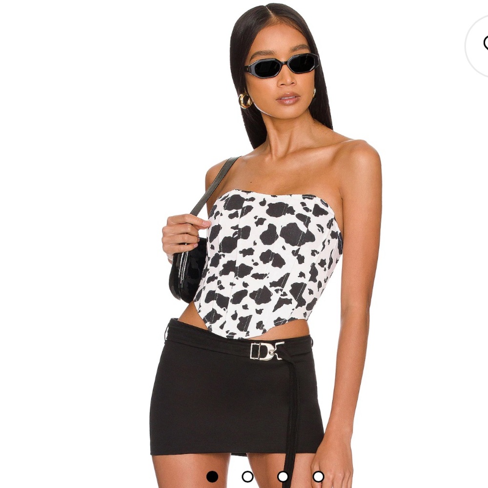 BNWT OW corset cow top